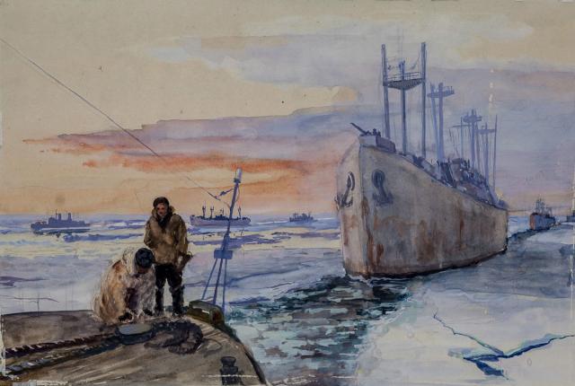 Свешников Д.К. Проводка каравана в Белом море. 1944 Свешников Д.К. Проводка каравана в Белом море. 1944